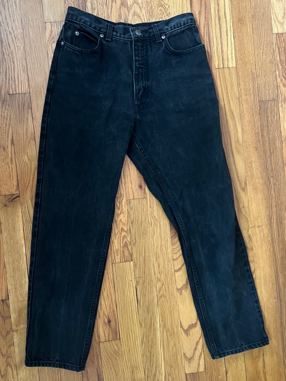 Land’s End Black High Waisted Straight Leg Jeans - Size 6p
